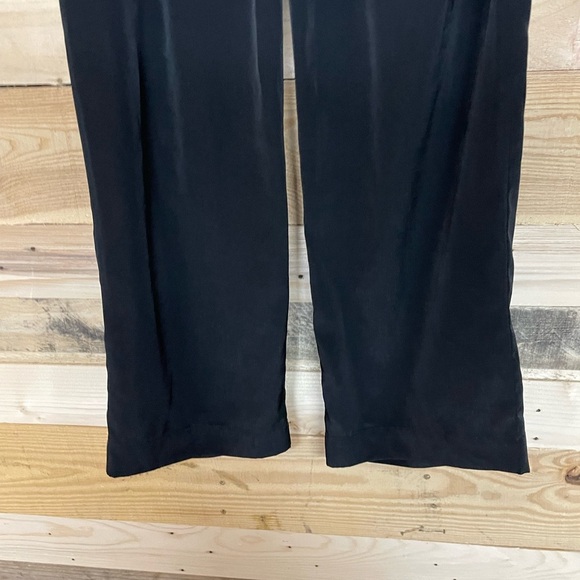 J.Crew size 00 Black Mid-rise Elastic Waist Pleated Dress Crop Pant with Pockets - Picture 6 of 11